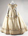Evening dress, silk, French