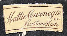 Hat, Hattie Carnegie, Inc. (American, 1918–1965), wool, American