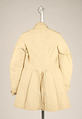 Frock coat, cotton, probably American