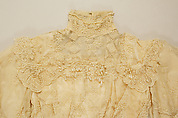 Wedding dress, silk, wool, American