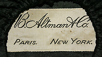 Mourning bonnet, silk, American
