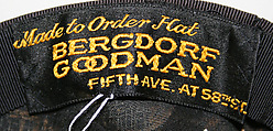 Calot, Bergdorf Goodman (American, founded 1899), silk, American