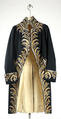 Coat, wool, silk, metallic, French