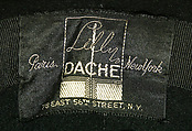 Hat, Lilly Daché (American (born France), Bègles 1898–1989 Louvecienne), wool, American