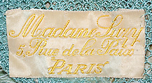 Hat, Madame Suzy (French), feathers, French
