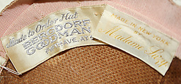 Hat, Madame Suzy (French), silk, American