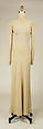 Wedding ensemble, Mainbocher (French and American, founded 1930), silk, leather, straw, coq feathers, French