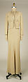 Wedding ensemble, Mainbocher (French and American, founded 1930), silk, leather, straw, coq feathers, French