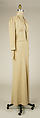 Wedding ensemble, Mainbocher (French and American, founded 1930), silk, leather, straw, coq feathers, French