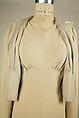 Wedding ensemble, Mainbocher (French and American, founded 1930), silk, leather, straw, coq feathers, French