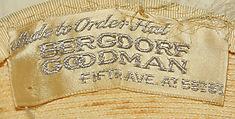 Calot, Bergdorf Goodman (American, founded 1899), straw, American