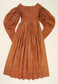 Dress, silk, cotton, American