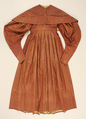 Dress, silk, cotton, American