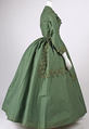 Dress, cotton, wool, silk, American