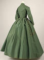 Dress, cotton, wool, silk, American