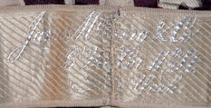 Ensemble, silk, glass beads, French