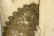 Gloves, leather, silk, gold, probably French