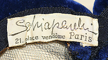 Cocktail ensemble, Schiaparelli (French, founded 1927), (a–c) silk
(d) silk, feathers, French