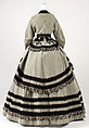 Wedding ensemble, (a–c) silk/wool
(d, e) silk, linen, leather, American