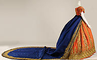 Court ensemble, silk, gold, Italian
