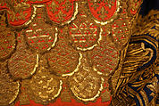 Court ensemble, silk, gold, Italian