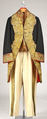 Court ensemble, wool, gold, silk, Italian