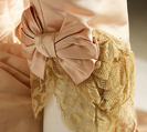 Evening ensemble, (a, b, c) silk, cotton; (d, e) silk, leather, British