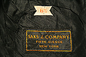 Riding habit, (c–f) Saks Fifth Avenue (American, founded 1924), wool, cotton, silk, American