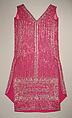 Evening dress, silk, beads, rhinestones, probably French