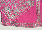 Evening dress, silk, beads, rhinestones, probably French