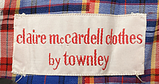 Dress, Claire McCardell (American, 1905–1958), cotton, rubber, metal, American