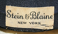 Hat, Stein &amp; Blaine (American), straw, wool, silk, American