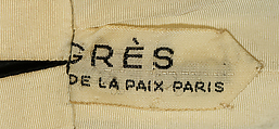 Evening dress, Madame Grès (Germaine Émilie Krebs) (French, Paris 1903–1993 Var region), wool, metal, silk, French