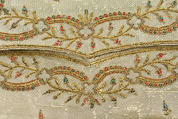 Suit, silk, metallic, French