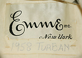 Turban, Emme, Inc., silk, American