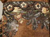 Suit, silk, metallic thread, French