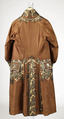 Suit, silk, metallic thread, French