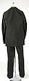 Evening suit, wool, silk, American