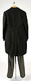 Morning suit, wool, silk, British