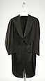 Cutaway coat, wool, silk, British