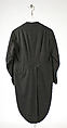 Cutaway coat, wool, silk, British
