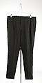 Evening trousers, wool, silk, American