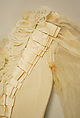 Wedding dress, silk, ostrich feathers, French