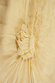 Wedding dress, silk, ostrich feathers, French