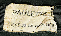 Picture hat, Paulette (French), wool, French
