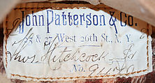 Coat, John Patterson &amp; Co. (American, founded 1852), wool, American