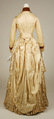 Dress, Mrs. C. Petterson, silk, metallic thread, beads, American