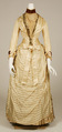 Dress, Mrs. C. Petterson, silk, metallic thread, beads, American