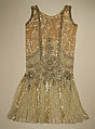 Evening dress, cotton, sequins, beads, American