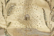 Evening dress, cotton, metallic thread, French